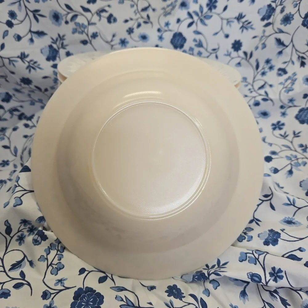 Ikea Paradisisk Glass Bowl Set Of 5 Leaf Pattern Edges Soft Pink Coral Wide Edge